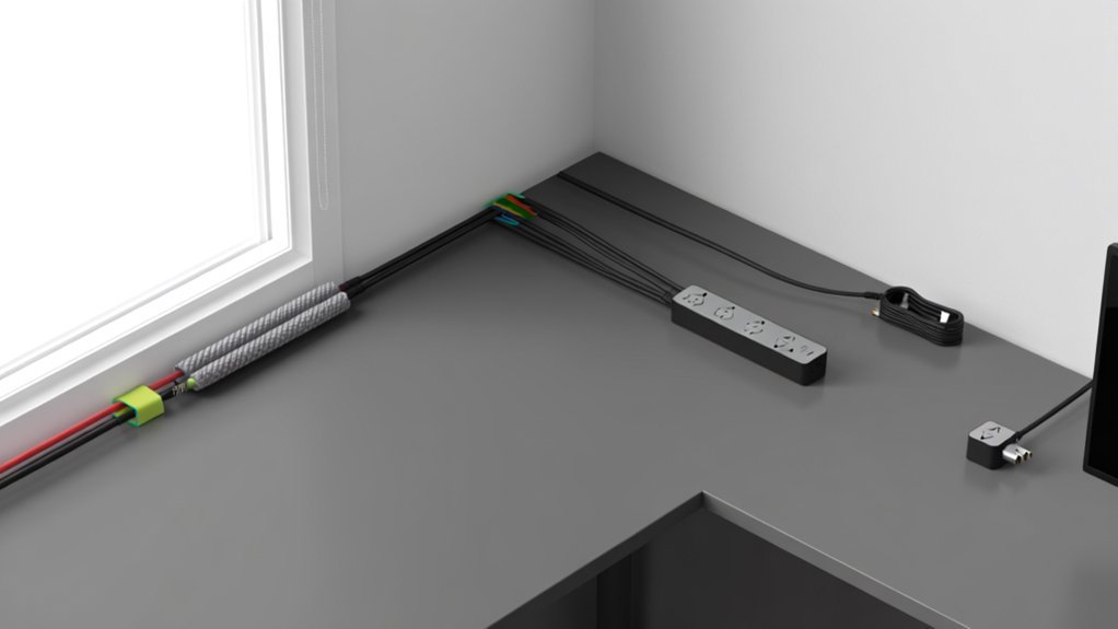 corner desk extension cords