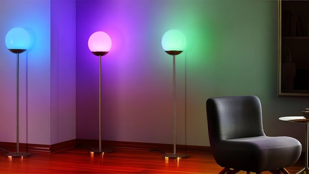 rgb corner floor lamps